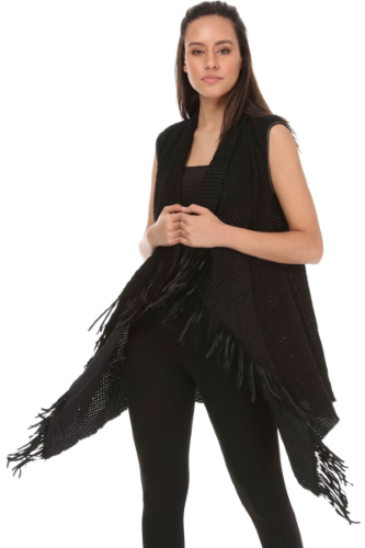 31221 WOVEN VEST SUEDE