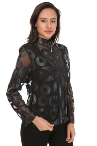 21893 TULLE - LEATHER JACKET