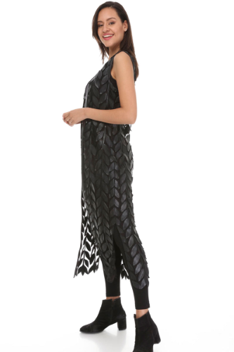 21992 TULLE - LEATHER VEST