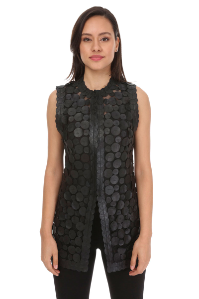 31373 TULLE - LEATHER VEST