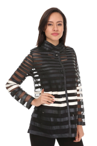 31382 TULLE - LEATHER JACKET