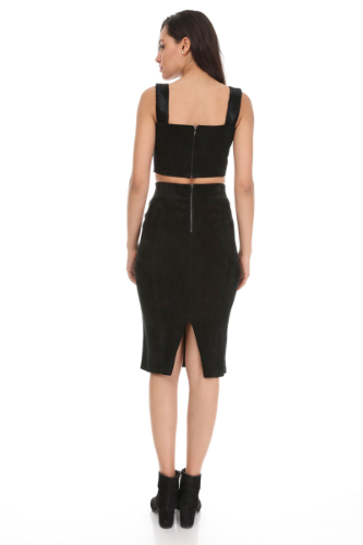 21719 CAVALLINO - SUEDE STRETCH SKIRT