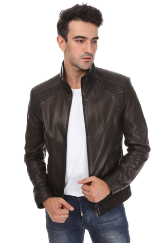 71117  SHORT JACKET NAPPA-PYTHON GARNI