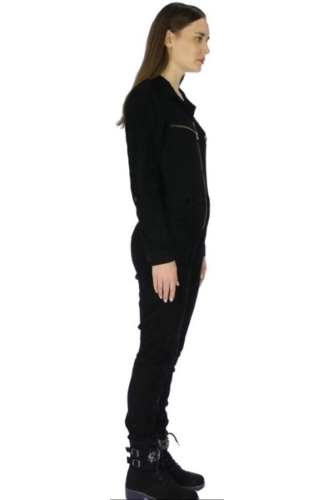 31485 STRETCH SUEDE JUMPSUIT