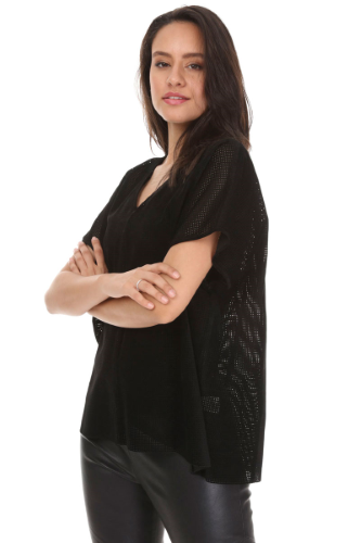 21918 SUEDE BLOUSE - PERFORATED